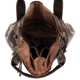 Nagy méretű női táska, vintage hatású – barna