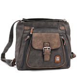 2 az 1-ben – táska és hátizsák sok zsebbel – szürke