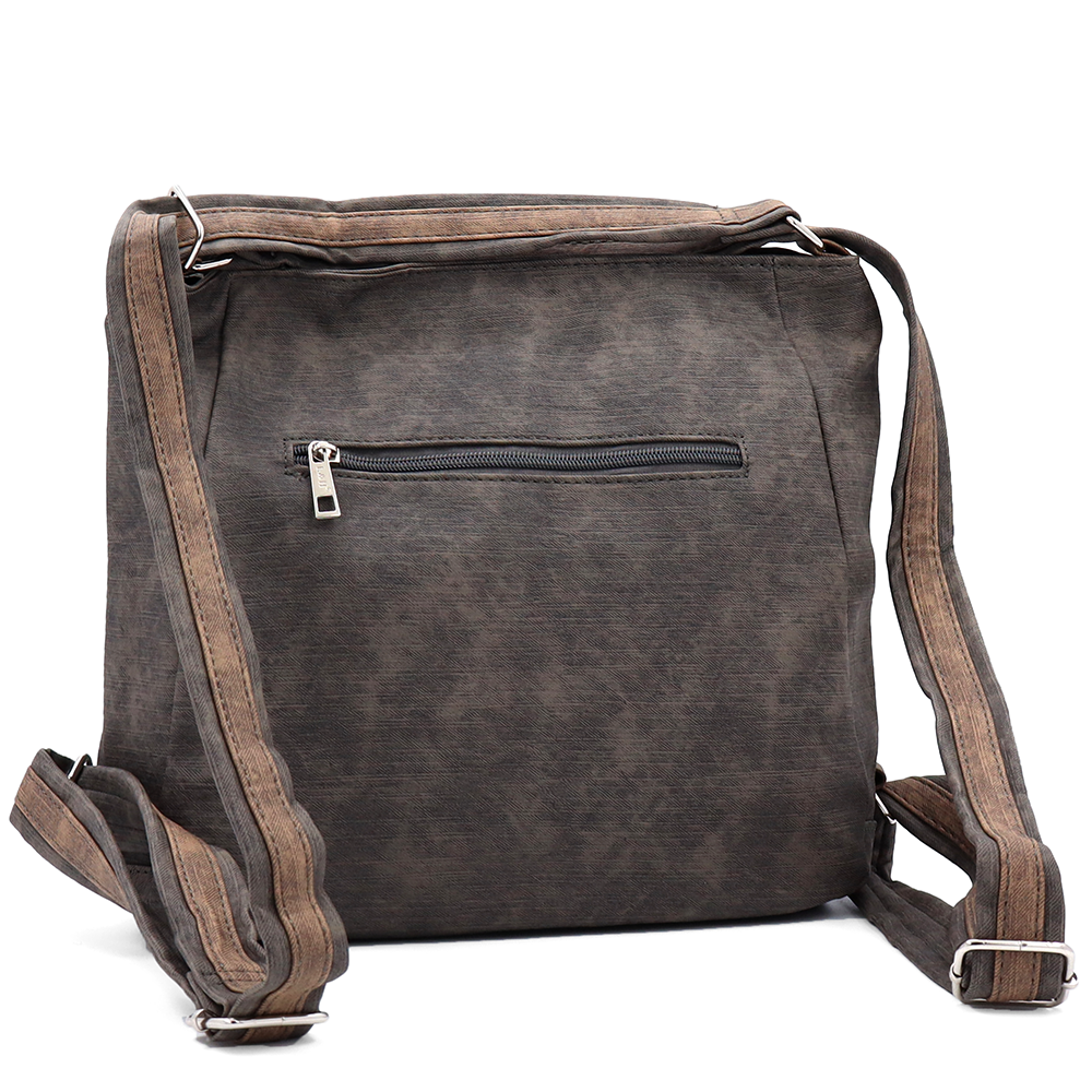 2 az 1-ben – táska és hátizsák sok zsebbel – szürke