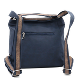 2 az 1-ben – táska és hátizsák sok zsebbel – sötétkék