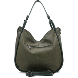 Nagy méretű női táska, kígyóbőr mintás – zöld