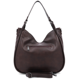 Nagy méretű női táska, kígyóbőr mintás – barna