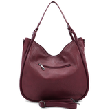 Nagy méretű női táska, kígyóbőr mintás – bordó