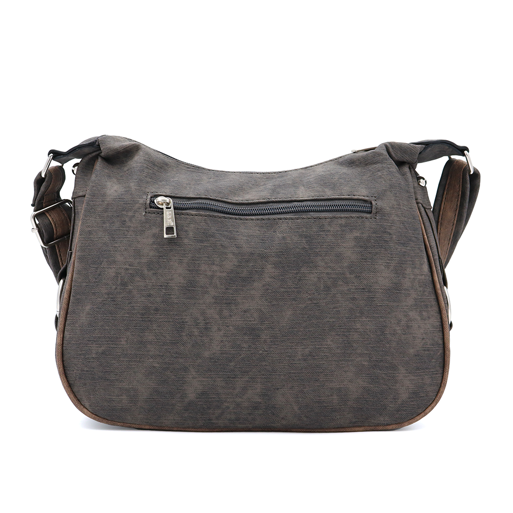 Kétrekeszes női válltáska – szürke