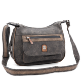 Kétrekeszes női válltáska – szürke