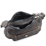 Kétrekeszes női válltáska – szürke