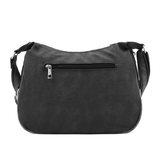 Kétrekeszes női válltáska – fekete/szürke