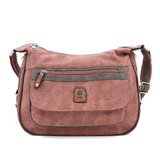 Kétrekeszes női válltáska – rózsaszín