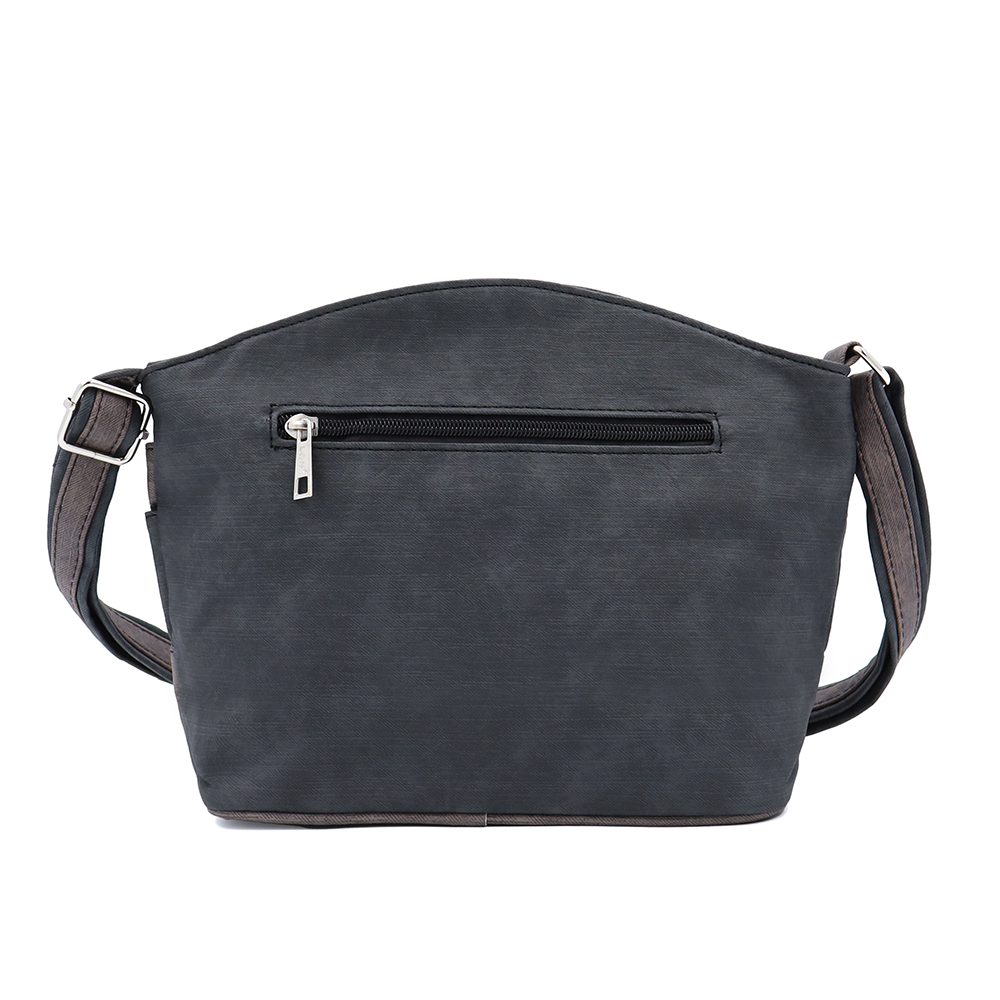 Női válltáska – fekete/világosbarna