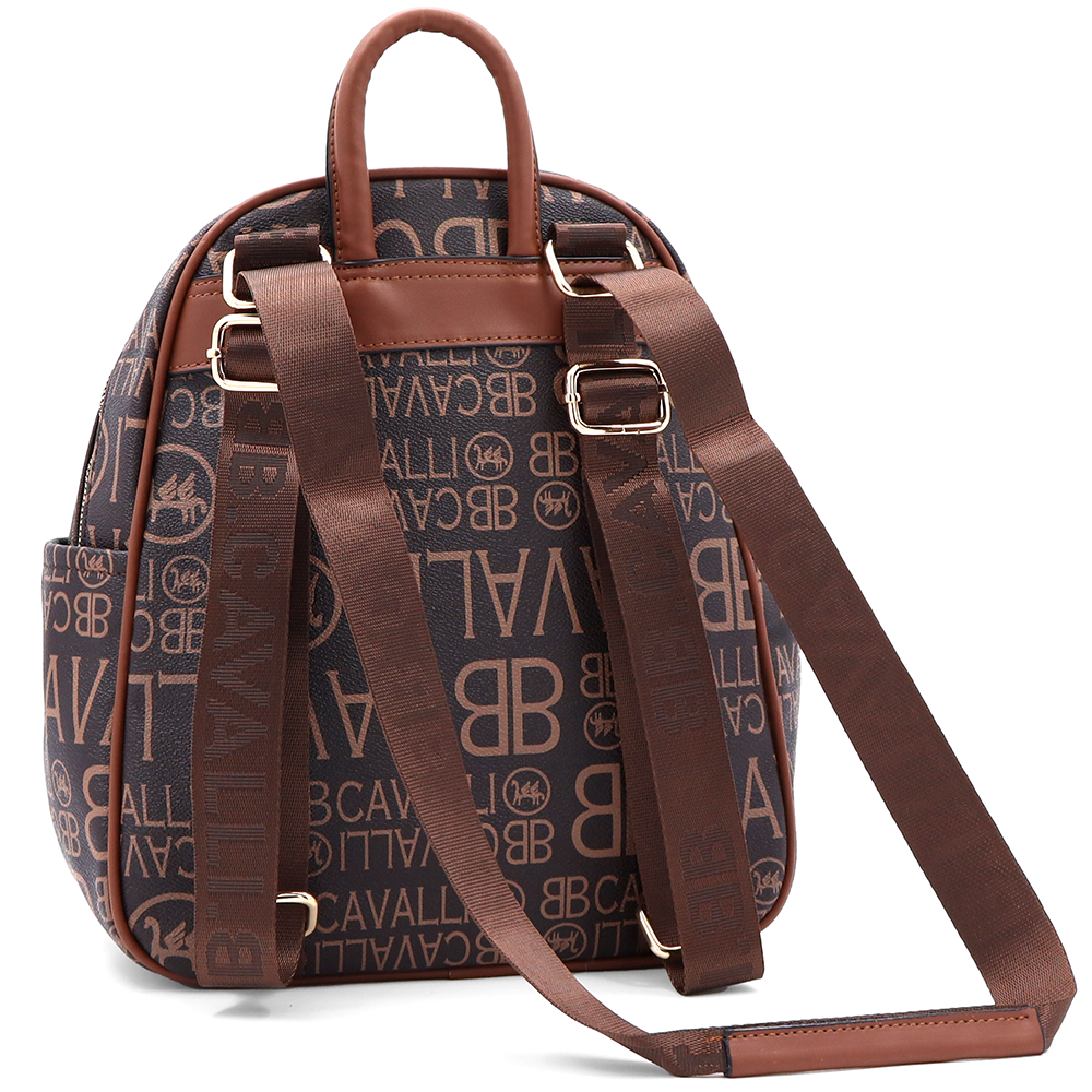 2 az 1-ben – hátizsák és táska mintával – barna