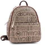 2 az 1-ben – hátizsák és táska mintával – téglabarna