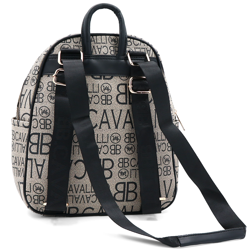 2 az 1-ben – hátizsák és táska mintával – világosbarna/fekete