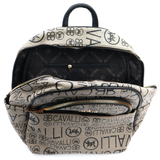 2 az 1-ben – hátizsák és táska mintával – világosbarna/fekete