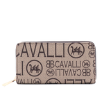 Nagy méretű női pénztárca mintával – világosbarna