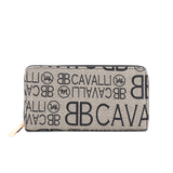 Nagy méretű női pénztárca mintával – bézs/fekete