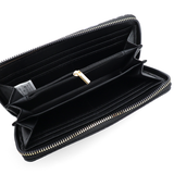 Nagy méretű női pénztárca mintával – fekete