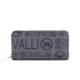 Nagy méretű női pénztárca mintával – szürke