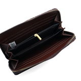 Nagy méretű női pénztárca mintával – barna