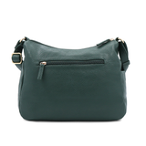 Kétrekeszes női válltáska sok zsebbel – zöld