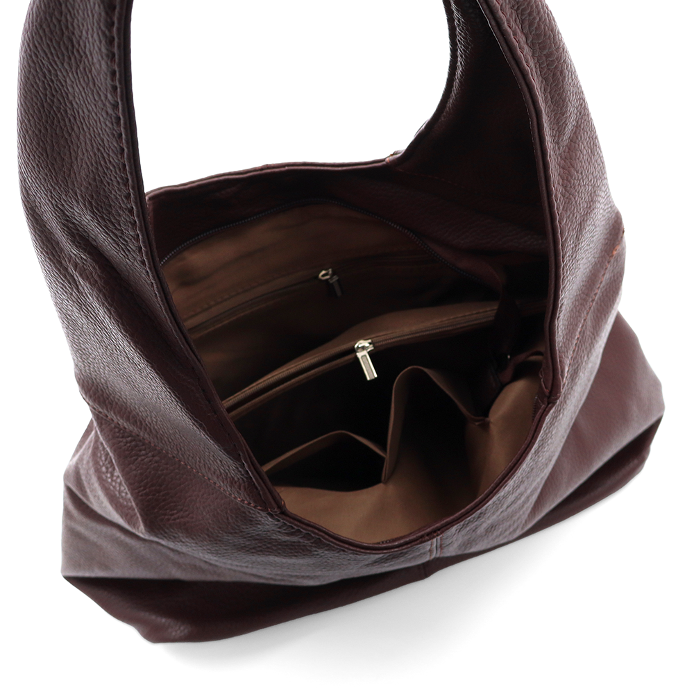 Nagy női táska típusú szatyor - sötétbarna