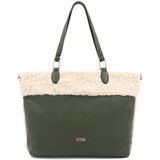 Nagy női plüss táska – zöld