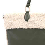 Nagy női plüss táska – zöld