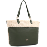 Nagy női plüss táska – zöld