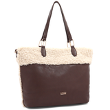 Nagy női plüss táska – barna