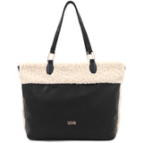 Nagy női plüss táska – fekete