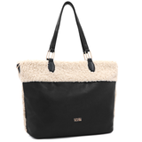 Nagy női plüss táska – fekete