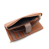 Női pénztárca kézi pánttal – téglabarna