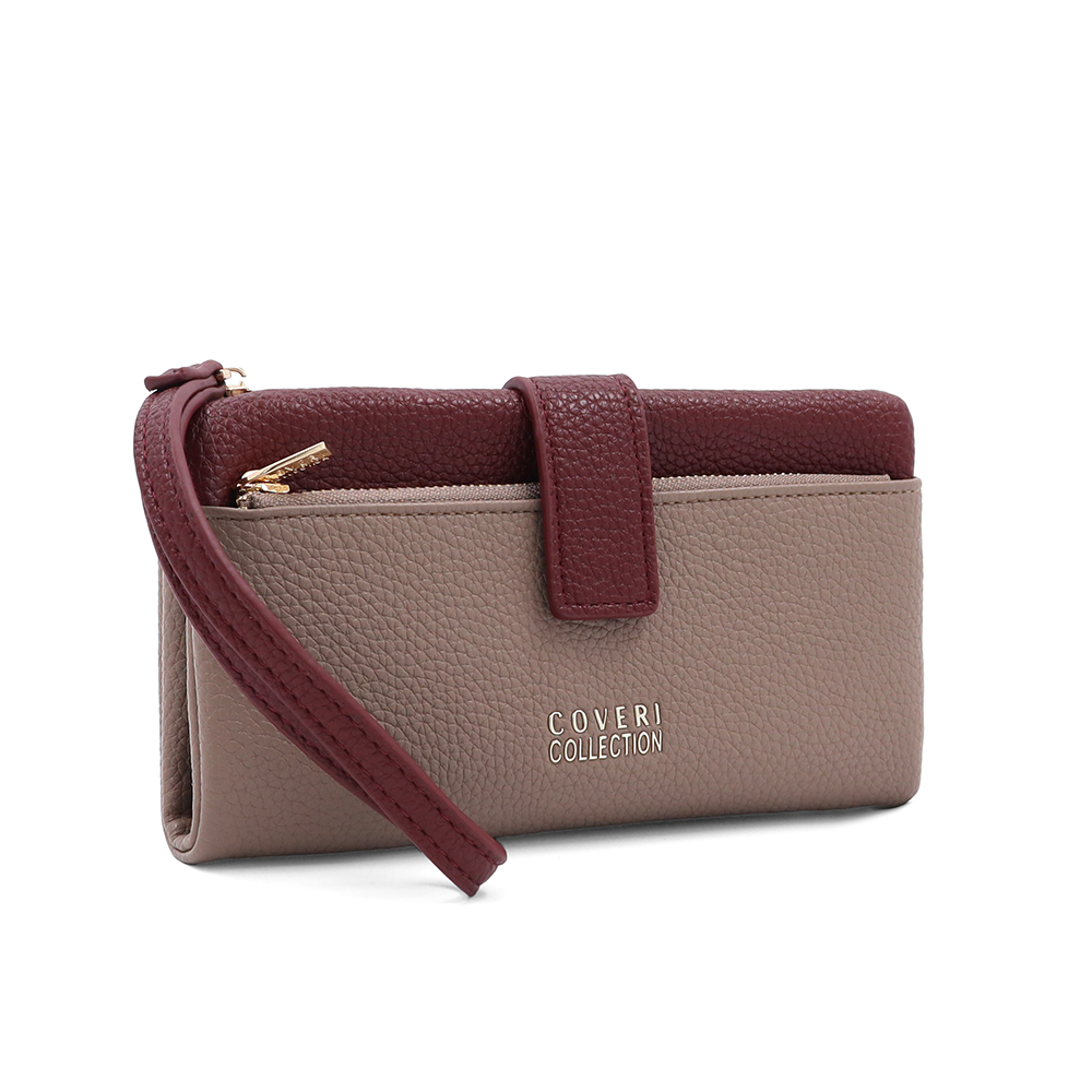 Női pénztárca kézi pánttal – világosbarna