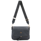 Válltáska speciális kártya-/névjegytartó rekesszel – szürke