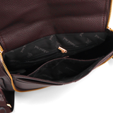 Válltáska speciális kártya-/névjegytartó rekesszel – barna