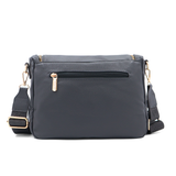 Válltáska speciális kártya-/névjegytartó rekesszel – szürke