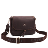 Válltáska speciális kártya-/névjegytartó rekesszel – barna