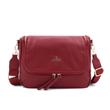 Válltáska speciális kártya-/névjegytartó rekesszel – piros