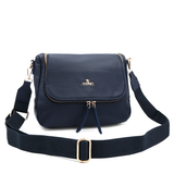 Válltáska speciális kártya-/névjegytartó rekesszel – sötétkék