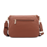 Válltáska speciális kártya-/névjegytartó rekesszel – téglabarna