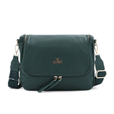 Válltáska speciális kártya-/névjegytartó rekesszel – zöld