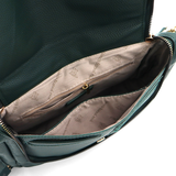 Válltáska speciális kártya-/névjegytartó rekesszel – zöld