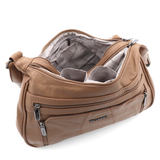 Nagy női válltáska – világosbarna