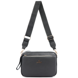 Női válltáska két rekesszel – szürke