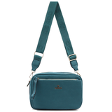 Női válltáska két rekesszel – türkiz