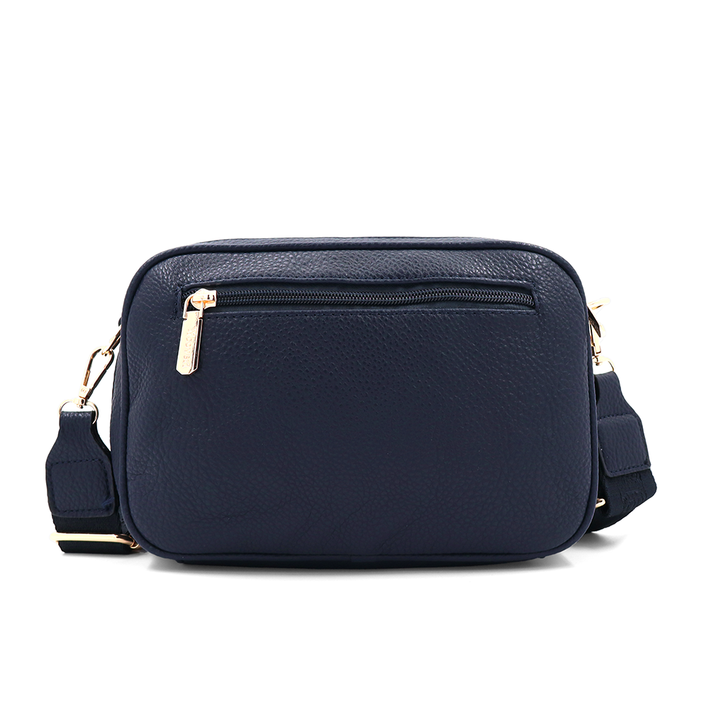 Női válltáska két rekesszel – sötétkék