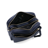 Női válltáska két rekesszel – sötétkék