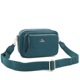 Női válltáska két rekesszel – türkiz