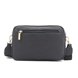 Női válltáska két rekesszel – szürke