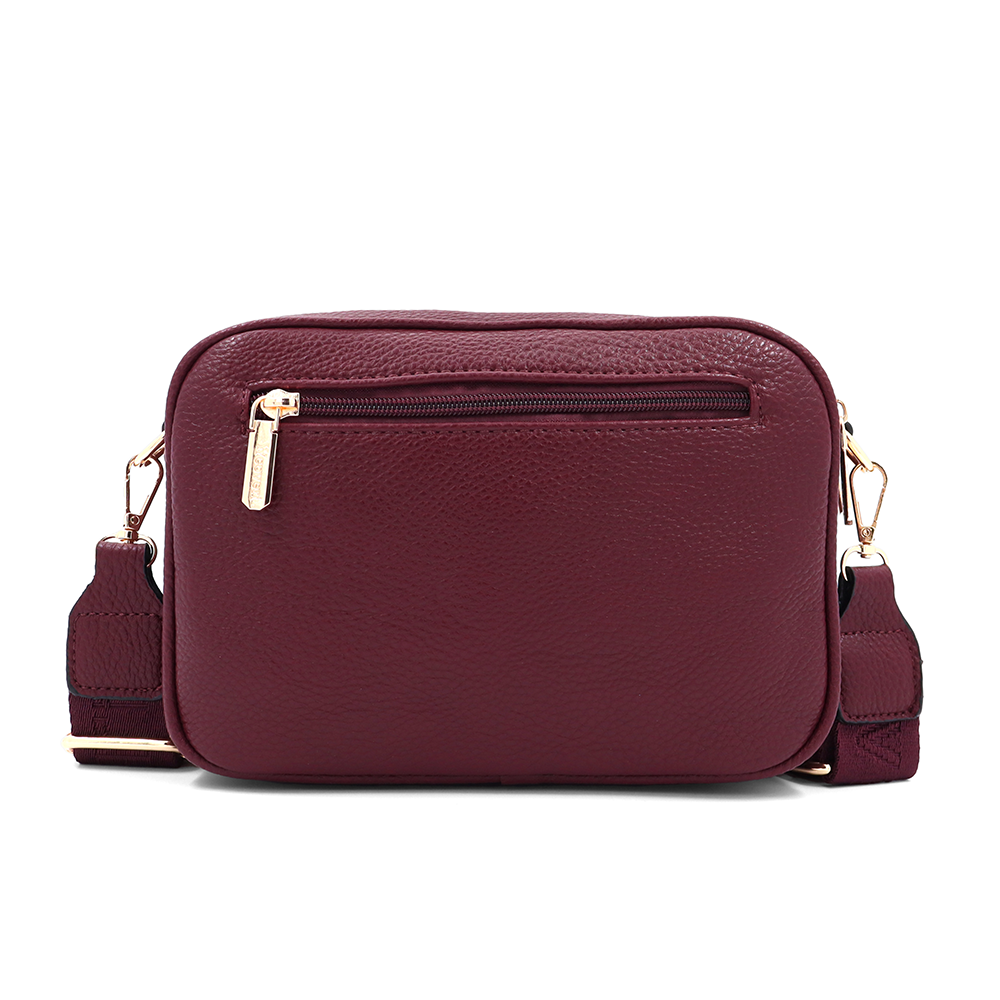 Női válltáska két rekesszel – bordó