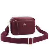 Női válltáska két rekesszel – bordó